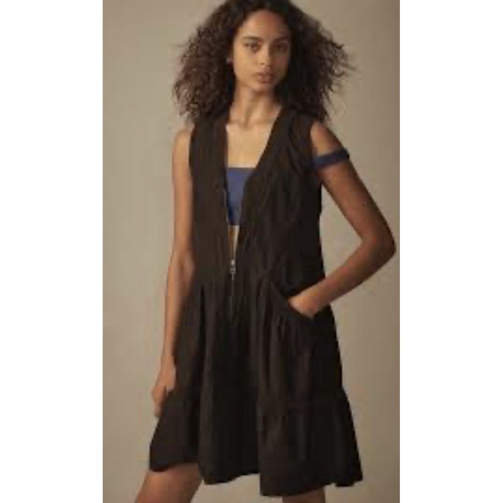 Daily Practice Anthropologie Trek Utility Mini Dress Women's Size Small - Black